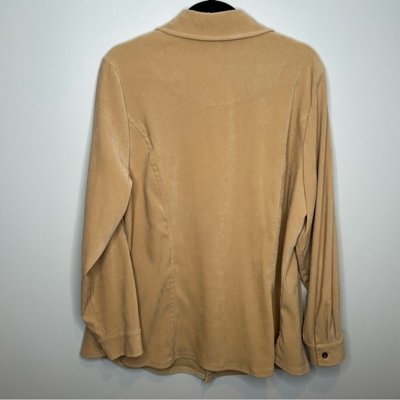 Vintage Y2K camel soft women’s button down size 18W/20W - Picture 5 of 5
